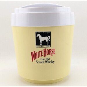 Vintage Stewart England White Horse Scotch Whisky Ice Bucket Damaged